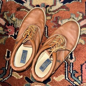Men’s Polo Brown Leather Sneaker Size 9